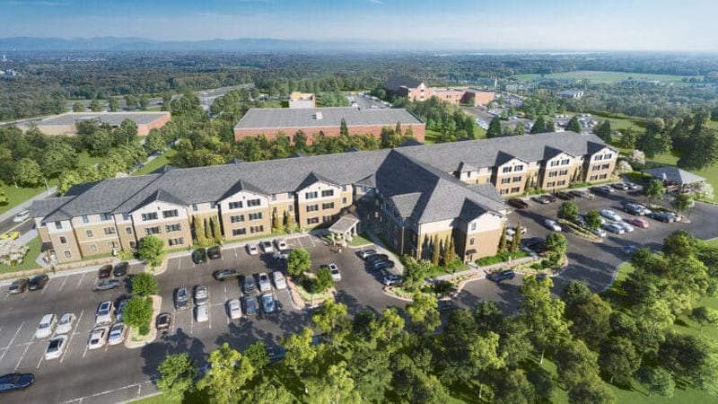 A rendering of the Juanita H. Gardner Village, which will create 108 independent living senior units in a three-story elevator building in the Adamsville neighborhood. (Atlanta Housing Authority)