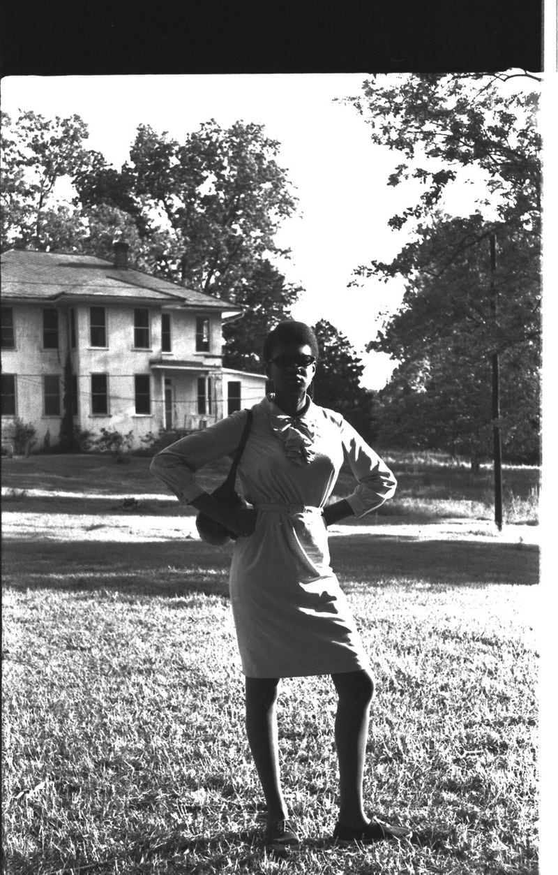 This is a photo of June Johnson, the Student Nonviolent Coordinating Committee (SNCC) field secretary, at the Poor People’s Campaign March, in Jackson, Miss., in 1968. This photo is incorporated in one of the murals that are part of “Journey to Freedom: Women of the Civil Rights Movement.” COPYRIGHT 1968 BY DORIS A. DERBY