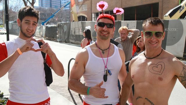 Cupid's Undie Run through Midtown Atlanta