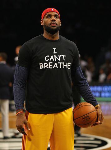 LeBron James wears 'I can't breathe' t-shirt